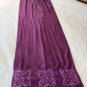 Purple Shawl with Embroidery